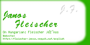 janos fleischer business card